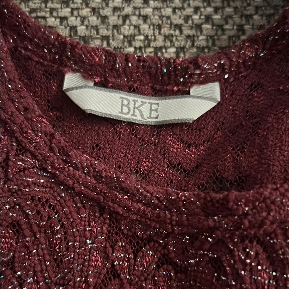 BKE Red Fitted Ribbed Tank Top - Picture 2 of 6